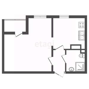 1-к квартира, вторичка, 31м2, 4/25 этаж