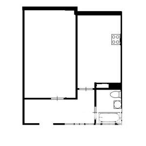 1-к квартира, вторичка, 50м2, 5/16 этаж