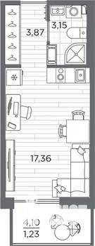 Студия квартира, вторичка, 26м2, 2/7 этаж