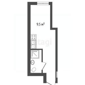 Студия квартира, вторичка, 11м2, 1/6 этаж