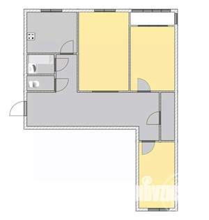 3-к квартира, вторичка, 71м2, 1/6 этаж