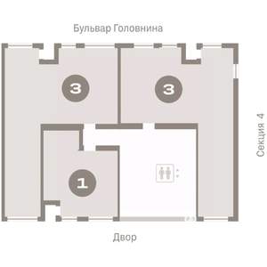 3-к квартира, вторичка, 94м2, 3/8 этаж