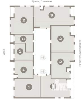 2-к квартира, вторичка, 84м2, 4/16 этаж