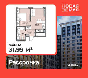 1-к квартира, вторичка, 32м2, 11/17 этаж
