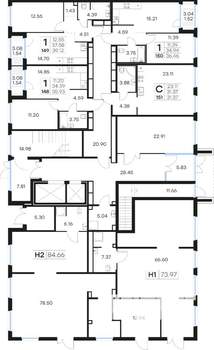 1-к квартира, вторичка, 39м2, 1/15 этаж
