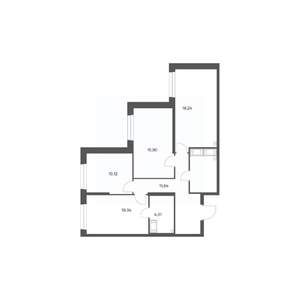 3-к квартира, вторичка, 79м2, 17/24 этаж