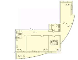 3-к квартира, сданный дом, 122м2, 14/28 этаж