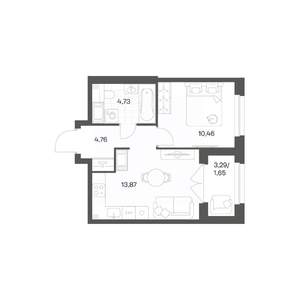 1-к квартира, вторичка, 35м2, 3/24 этаж