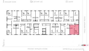 1-к квартира, вторичка, 35м2, 11/23 этаж