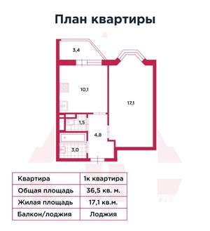 1-к квартира, вторичка, 37м2, 7/8 этаж