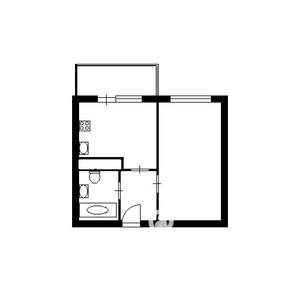 1-к квартира, вторичка, 34м2, 1/12 этаж