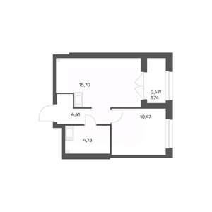 1-к квартира, вторичка, 37м2, 13/24 этаж