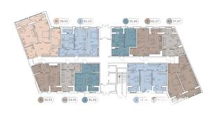 2-к квартира, вторичка, 77м2, 1/13 этаж
