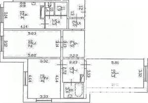 3-к квартира, вторичка, 90м2, 3/17 этаж