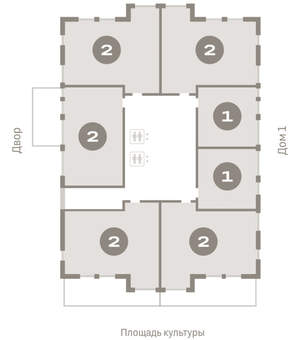 2-к квартира, вторичка, 86м2, 2/16 этаж
