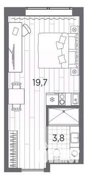 Студия квартира, вторичка, 24м2, 5/13 этаж