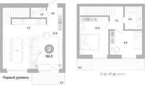 2-к квартира, вторичка, 84м2, 7/7 этаж