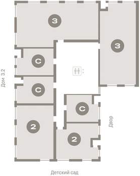3-к квартира, вторичка, 104м2, 3/17 этаж