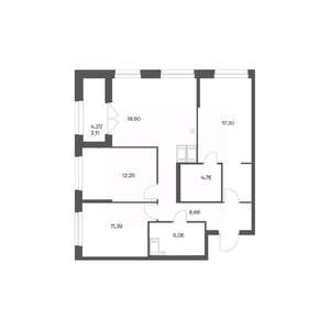 3-к квартира, вторичка, 80м2, 15/24 этаж