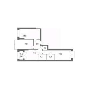 3-к квартира, вторичка, 94м2, 10/13 этаж