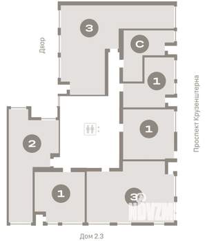 3-к квартира, вторичка, 102м2, 4/7 этаж