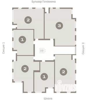1-к квартира, вторичка, 52м2, 4/10 этаж