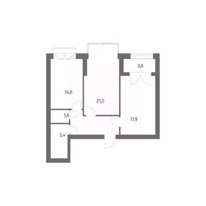 2-к квартира, вторичка, 72м2, 10/11 этаж