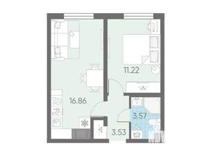 1-к квартира, вторичка, 35м2, 13/23 этаж