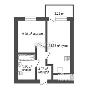 1-к квартира, вторичка, 33м2, 23/24 этаж
