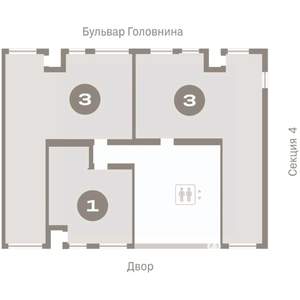 3-к квартира, вторичка, 94м2, 4/8 этаж
