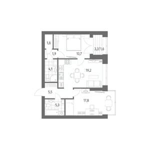 2-к квартира, вторичка, 70м2, 12/13 этаж