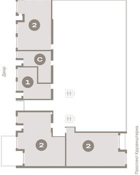 2-к квартира, вторичка, 84м2, 2/17 этаж