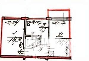 2-к квартира, вторичка, 44м2, 4/5 этаж