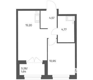 1-к квартира, вторичка, 37м2, 23/24 этаж