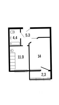 1-к квартира, вторичка, 37м2, 24/29 этаж