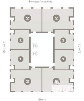 2-к квартира, вторичка, 86м2, 12/15 этаж