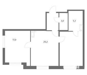 2-к квартира, вторичка, 67м2, 13/13 этаж