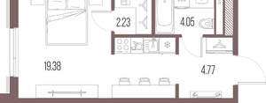 Студия квартира, вторичка, 30м2, 5/10 этаж