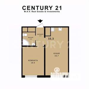 2-к квартира, вторичка, 33м2, 14/18 этаж