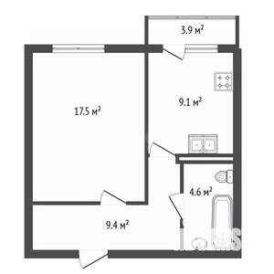 1-к квартира, вторичка, 41м2, 11/16 этаж