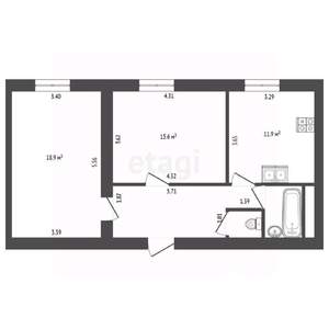 2-к квартира, вторичка, 59м2, 2/8 этаж