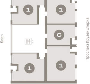 1-к квартира, вторичка, 43м2, 6/17 этаж