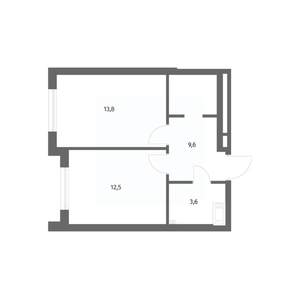 1-к квартира, вторичка, 40м2, 6/6 этаж