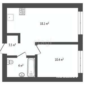 1-к квартира, вторичка, 36м2, 6/15 этаж