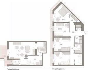 3-к квартира, вторичка, 141м2, 1/23 этаж