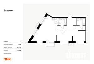 2-к квартира, вторичка, 69м2, 3/14 этаж