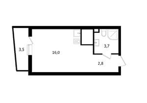 Студия квартира, вторичка, 23м2, 5/25 этаж