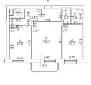 2-к квартира, вторичка, 65м2, 3/10 этаж