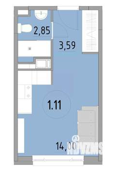 1-к квартира, вторичка, 20м2, 2/13 этаж