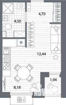 Студия квартира, вторичка, 31м2, 10/13 этаж